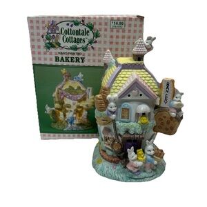Cottontale Cottages Bakery 1996 Easter Bunny Porcelain House w Box